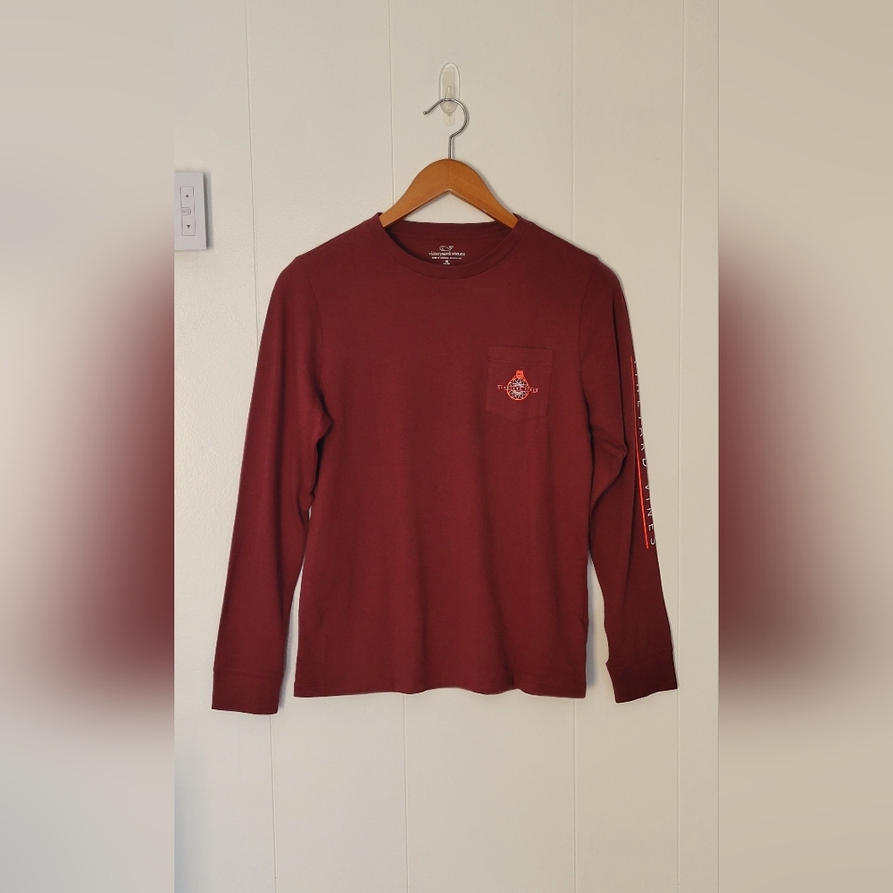 Vineyard Vines Maroon Cotton Shirt